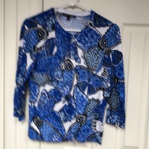 Cable & Gauge size med sweater 3/4 length sleeve